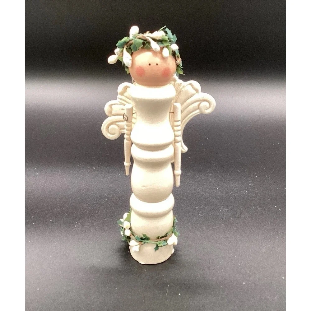 VTG Wooden Folk Art Angel Christmas Holiday‎ Collectible 7